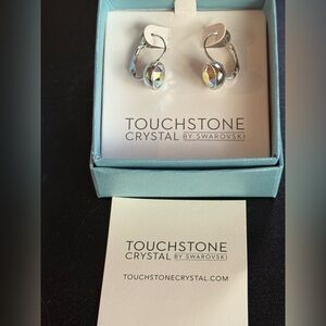 Touchstone Crystal Iridescent Silver Earrings